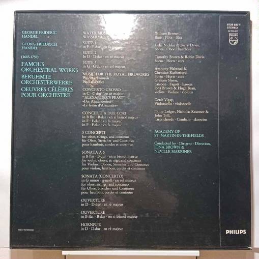Handel - Beruhmte Orchesterwerke / Famous Orchestral Works (4LP BOX) [NM]