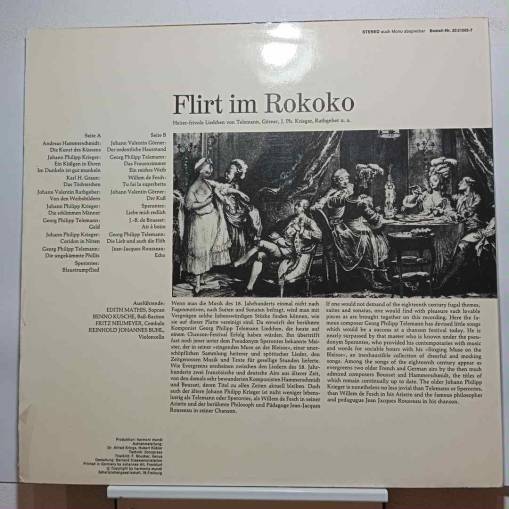 Flirt In Rokoko (Heiter Frivole Liedchen von Telemann, J. Ph. Krieger, Rathgeber, Gorner U.A.) (LP) [NM]
