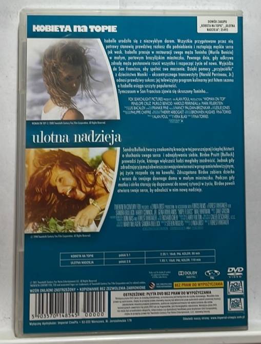 Kobieta na topie / Ulotna nadzieja (2 filmy) [NM]