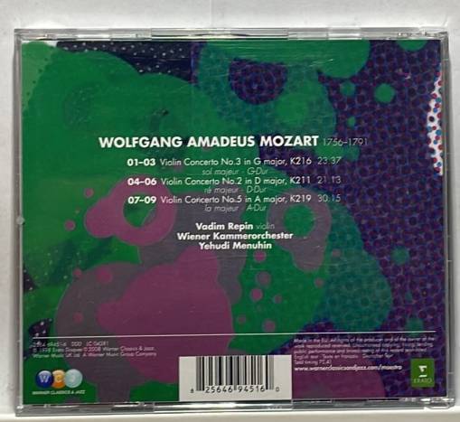 Wiener Kammerorchester Mozart: Violin Concertos 2, 3 & 5 [NM]