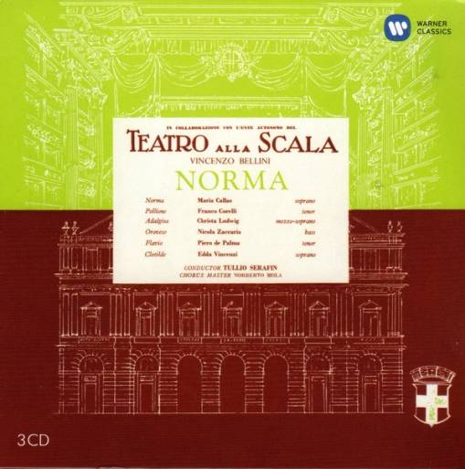 Okładka CALLAS, MARIA/CHRISTA LUDWIG/FRANCO CORELLI/CHORUS & ORCHESTRA OF LA SCALA MILAN/TULLIO SERAFIN - BELLINI: NORMA (1960)