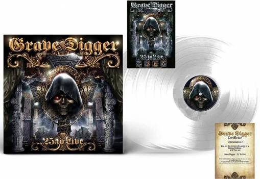 Okładka Grave Digger - 25 To Live LP BOXSET CLEAR