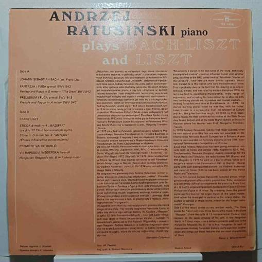 Plays Bach-Liszt And Liszt (LP) [NM]