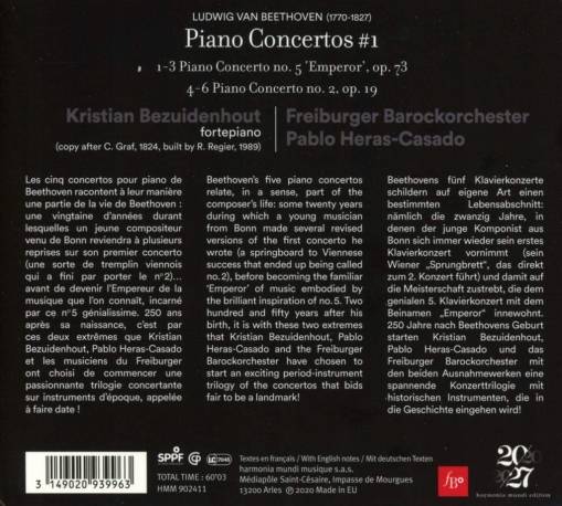 Piano Concertos 1 Bezuidenhout Freiburger Barockorchester Heras-Casado