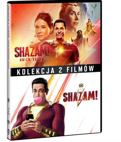 Okładka David F. Sandberg - SHAZAM! KOLEKCJA 2 FILMÓW (2 DVD)