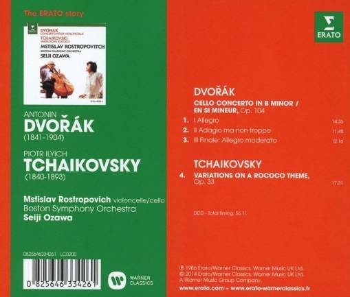THE ERATO STORY. DVORAK: CELLO CONCERTO / TCHAIKOVSKI: ROCOCO VARIATIONS