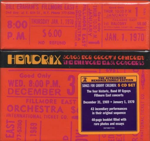 Okładka Jimi Hendrix - Songs For Groovy Children: The Fillmore East Concerts