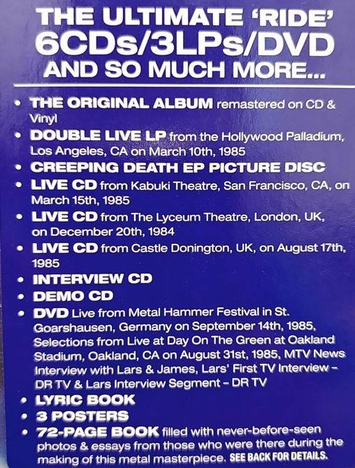 RIDE THE LIGHTNING (DELUXE 4LP+6CD+DVD) LTD.