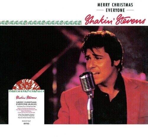 Okładka SHAKIN' STEVENS - MERRY CHRISTMAS EVERYONE (RED & WHITE MARBLE LP)