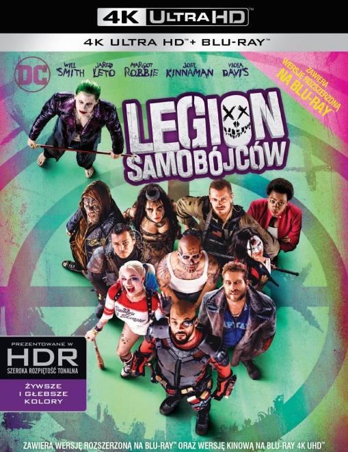 Okładka David Ayer - LEGION SAMOBÓJCÓW (2BD 4K) (WERSJA KINOWA 4K+WERSJA ROZSZERZONA 2-D)