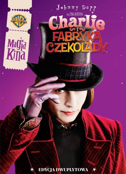 Okładka Tim Burton - CHARLIE I FABRYKA CZEKOLADY (2DVD) MAGIA KINA