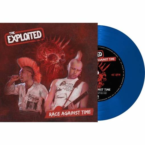 Okładka The Exploited - Race Against Time VINYL 7" EP BLUE