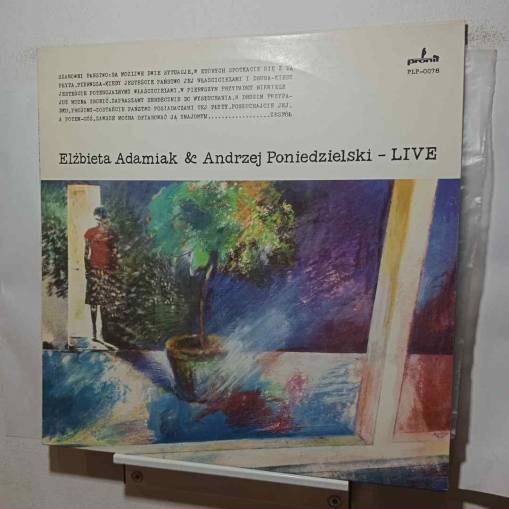 Okładka Elżbieta Adamiak - Elżbieta Adamiak & Andrzej Poniedzielski - Live (LP) [NM]