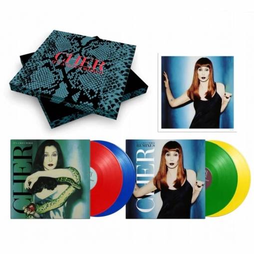 Okładka CHER - IT'S A MAN'S WORLD (RED (LP1), YELLOW (LP2), GREEN (LP3), BLUE (LP4) VINYL BOX)