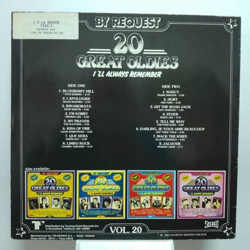 20 Great Oldies - I'll Always Remember Vol. 20 (LP) [EX]