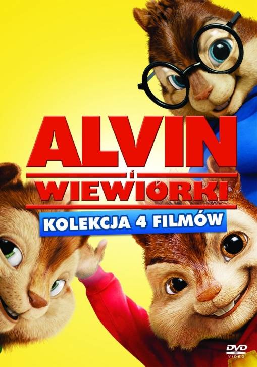 Okładka Tim Hill - ALVIN I WIEWIÓRKI 1-4 PAKIET (4DVD)