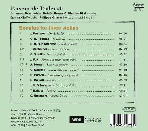 Sonatas For Three Violins
