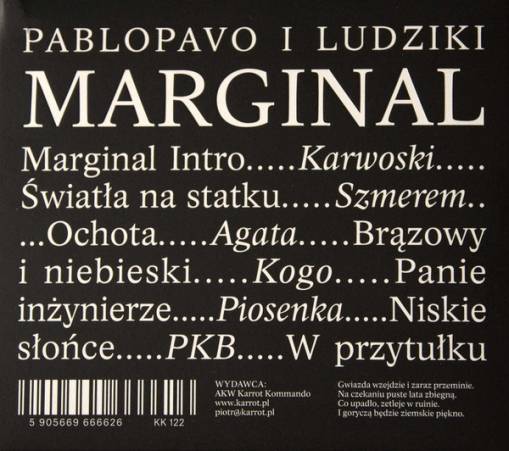 Okładka PABLOPAVO - MARGINAL