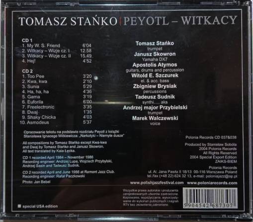 Peyotl - Witkacy (2004 Special USA Edition) (Czyt. Opis) [NM]