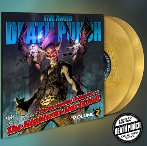 Okładka Five Finger Death Punch - The Wrong Side Of Heaven And The Righteous Side Of Hell Vol 2 LP GOLD
