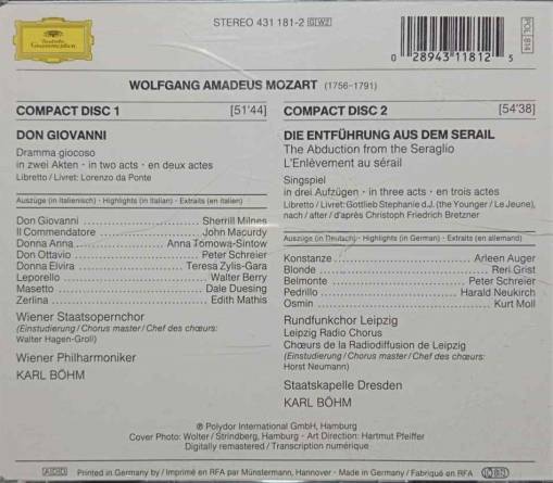 Mozart: Don Giovanni - Die Entfuhrung - Auszuge (Czyt. Opis) [EX]
