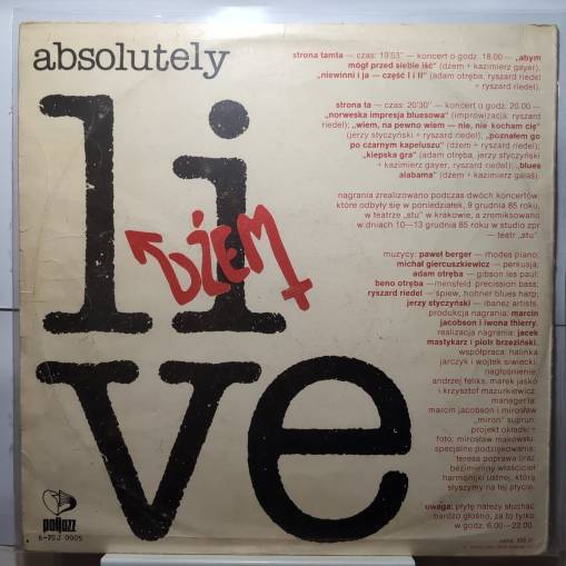Absolutely Live (LP [G]