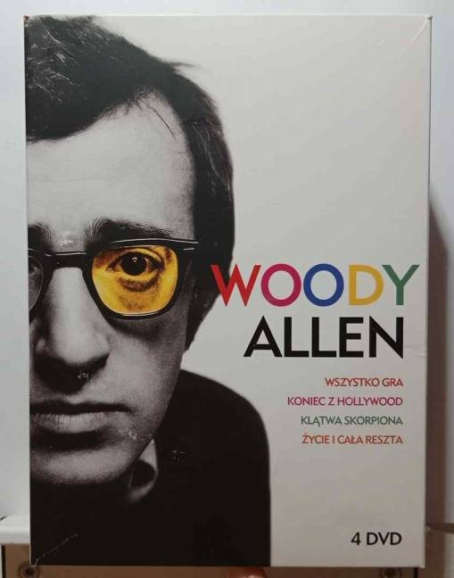Okładka Woody Allen - Woody Allen 4DVD - Wszystko Gra, Koniec z Hollywood, Klątwa Skorpiona, Życie i Cała Reszta [EX]