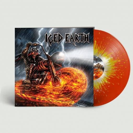 Okładka Iced Earth - Hellrider LP ORANGE YELLOW SILVER SPLATTER