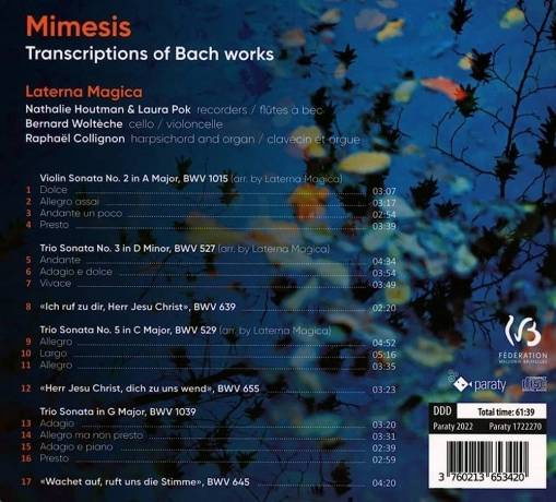 Mimesis - Transcriptions Of Bach Works