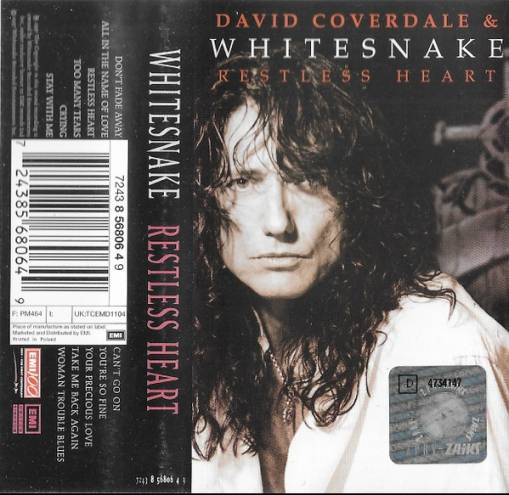 Okładka David Coverdale - Restless Heart (MC) [EX]