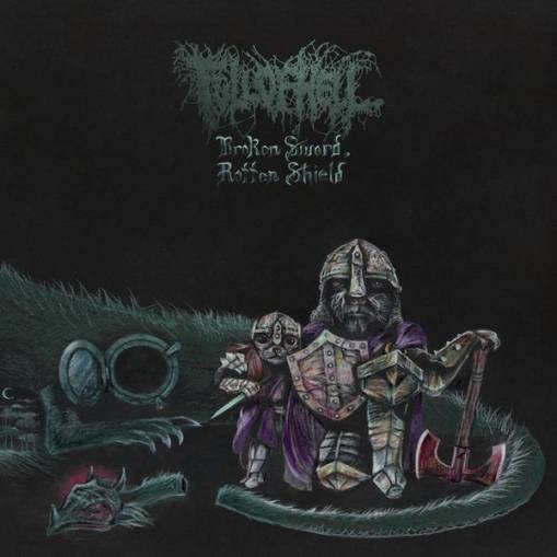 Okładka Full Of Hell - Broken Sword Rotten Shield LP OXBLOOD SILVER