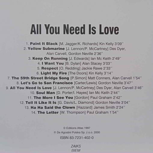Świat Muzyki Hity Szalonych Lat 60 i 70 - All You Need Is Love [NM]