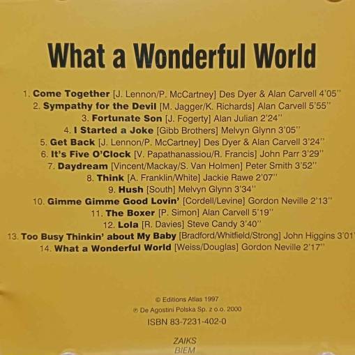Świat Muzyki Hity Szalonych Lat 60 i 70 - What a Wonderful World [NM]