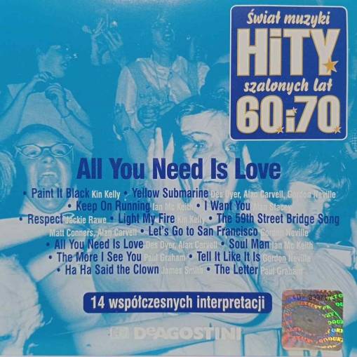 Okładka Various - Świat Muzyki Hity Szalonych Lat 60 i 70 - All You Need Is Love [NM]