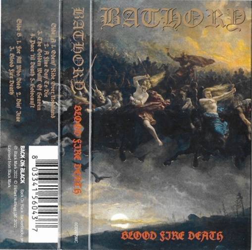 Okładka Bathory - Blood Fire Death CASSETTE