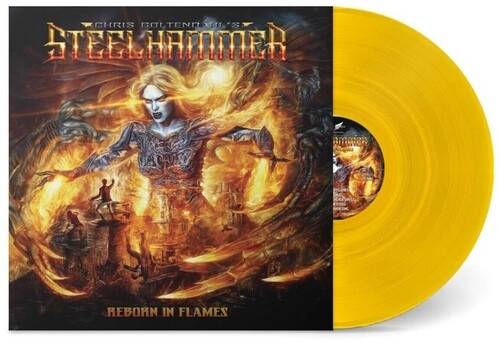 Okładka Chris Bohltendahl's Steelhammer - Reborn In Flames LP YELLOW