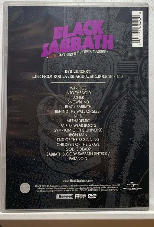 BLACK SABBATH LIVE...GATHERED IN THEIR MASSES [NM]