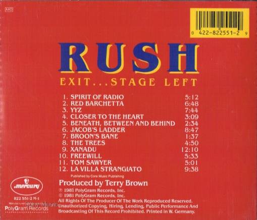 Exit...Stage Left (Wydanie 1990) [EX]