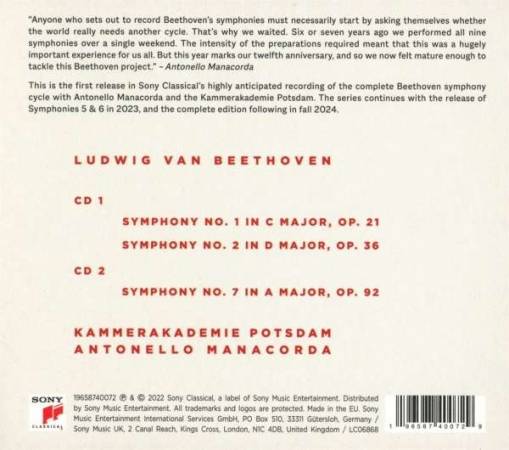 Beethoven: Symphonies Nos. 1, 2 & 7