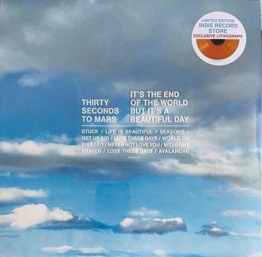 Okładka THIRTY SECONDS TO MARS - IT'S THE END OF THE WORLD BUT IT'S A BEAUTIFUL DAY (LP ORANGE ALT COVER + LITHO PRINT) (INDIE)