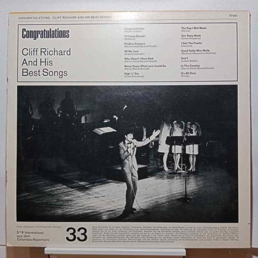 Congratulations (Cliff Richard And His Best Songs) (LP) [EX]