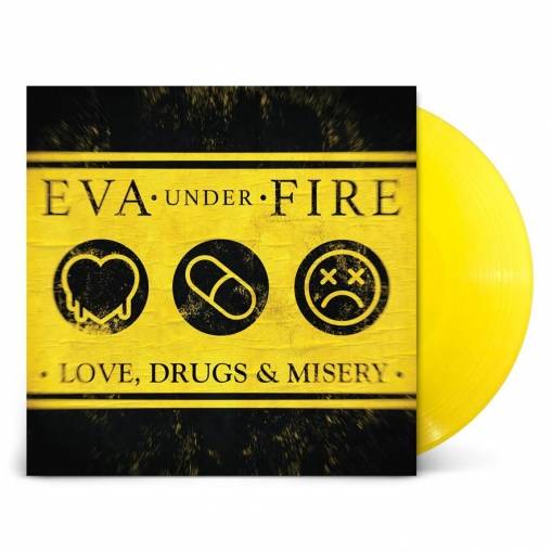 Okładka Eva Under Fire - Love Drugs & Misery LP YELLOW