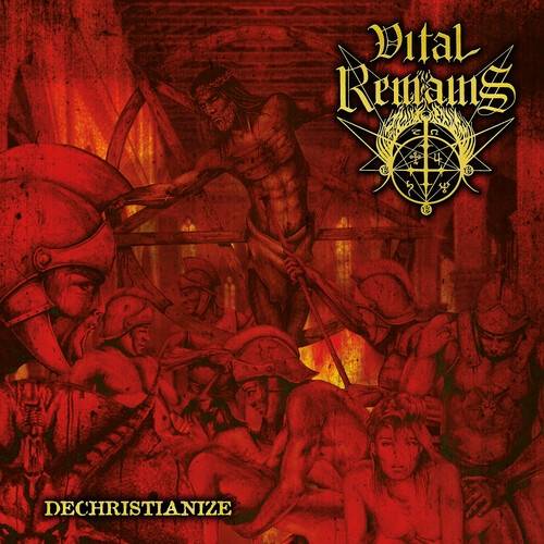 Okładka Vital Remains - Dechristianize LP MARBLED