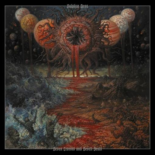 Okładka Sulphur Aeon - Seven Crowns And Seven Seals LP RED BLACK